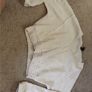 Forever 21 Cream Textured Knit Top